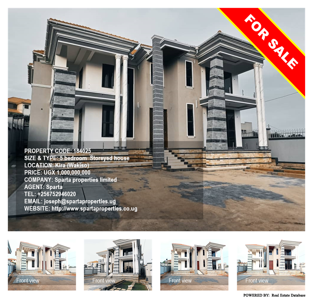 5 bedroom Storeyed house  for sale in Kira Wakiso Uganda, code: 184025