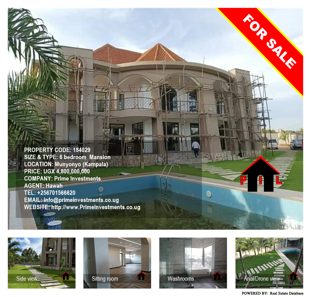 6 bedroom Mansion  for sale in Munyonyo Kampala Uganda, code: 184029