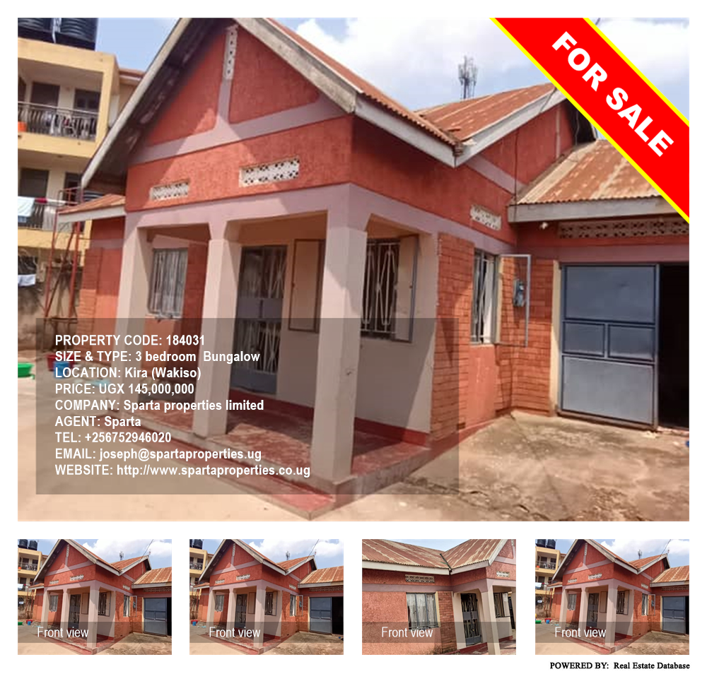 3 bedroom Bungalow  for sale in Kira Wakiso Uganda, code: 184031