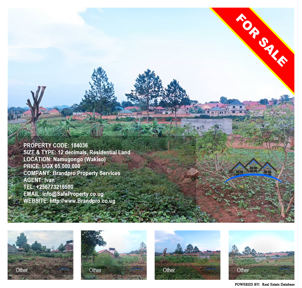 Residential Land  for sale in Namugongo Wakiso Uganda, code: 184036