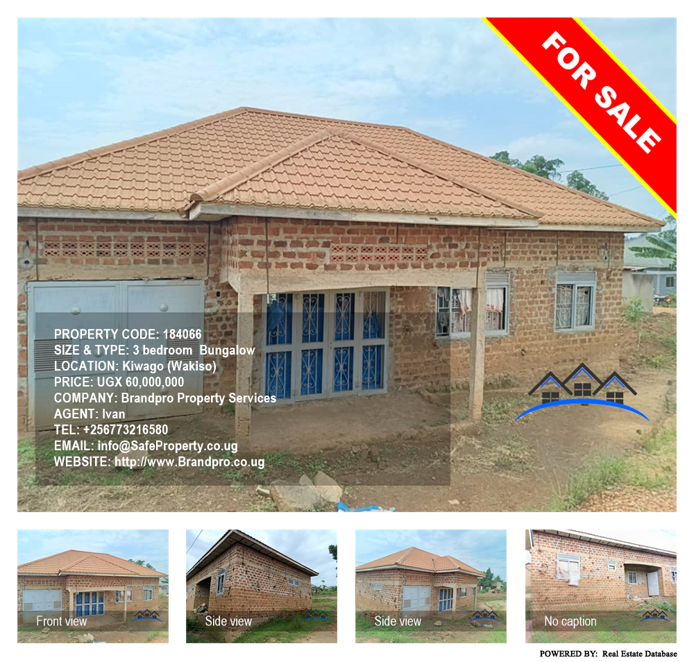 3 bedroom Bungalow  for sale in Kiwago Wakiso Uganda, code: 184066