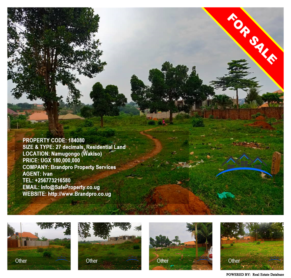 Residential Land  for sale in Namugongo Wakiso Uganda, code: 184080