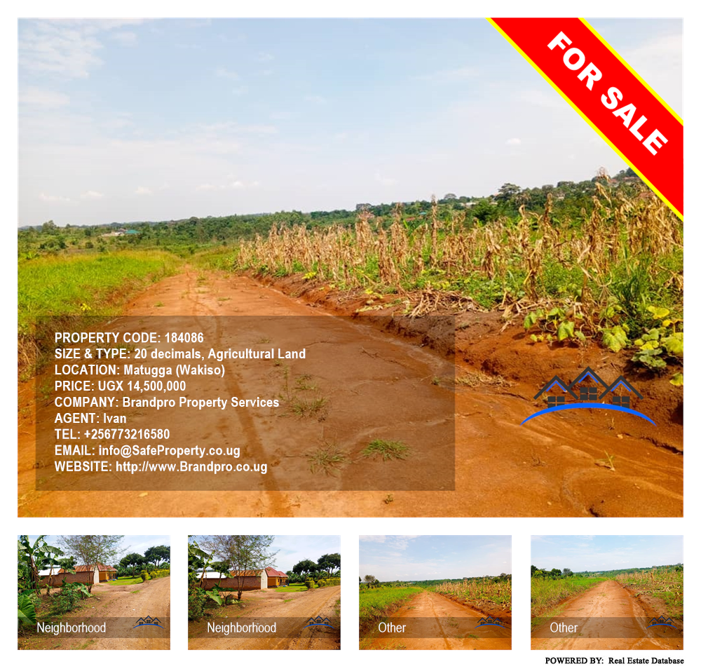 Agricultural Land  for sale in Matugga Wakiso Uganda, code: 184086