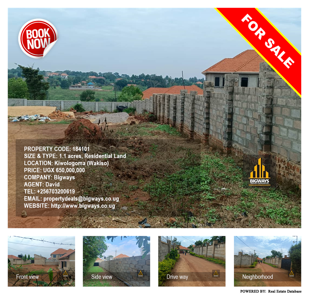 Residential Land  for sale in Kiwologoma Wakiso Uganda, code: 184101