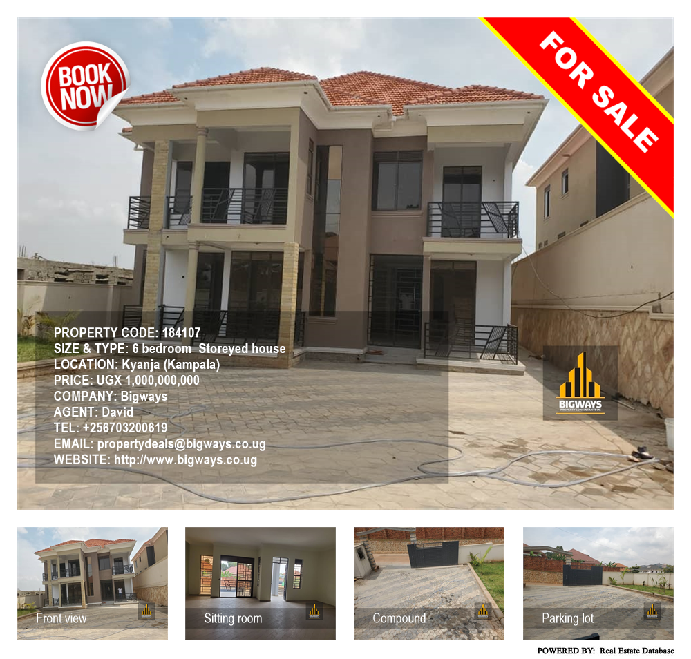 6 bedroom Storeyed house  for sale in Kyanja Kampala Uganda, code: 184107