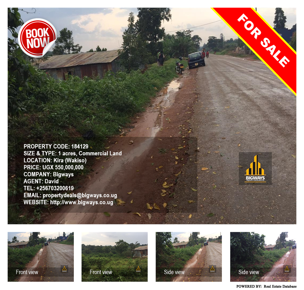 Commercial Land  for sale in Kira Wakiso Uganda, code: 184129