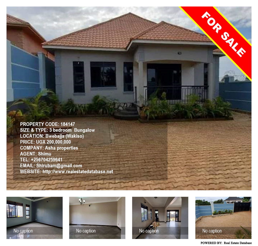 3 bedroom Bungalow  for sale in Bwebajja Wakiso Uganda, code: 184147