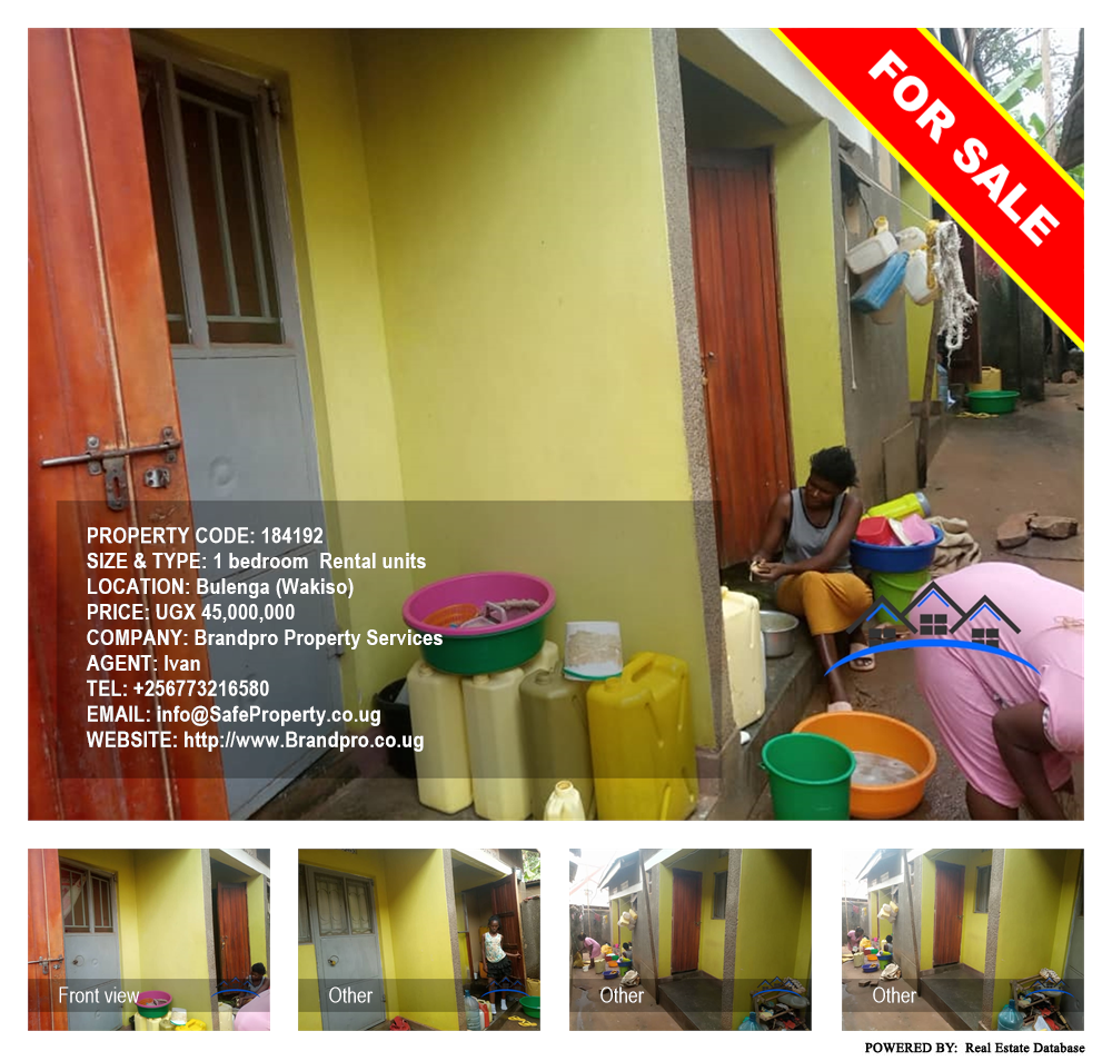 1 bedroom Rental units  for sale in Bulenga Wakiso Uganda, code: 184192