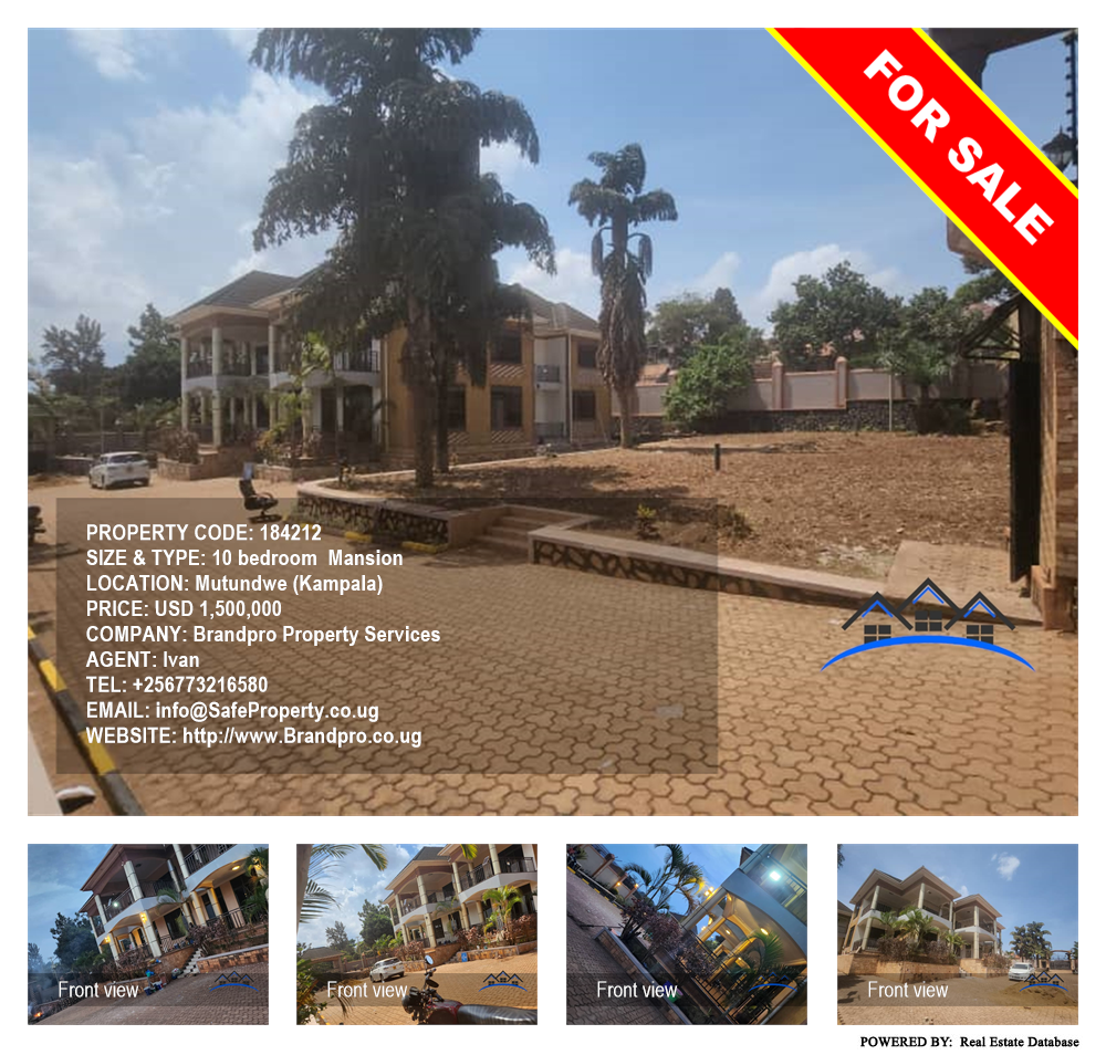 10 bedroom Mansion  for sale in Mutundwe Kampala Uganda, code: 184212