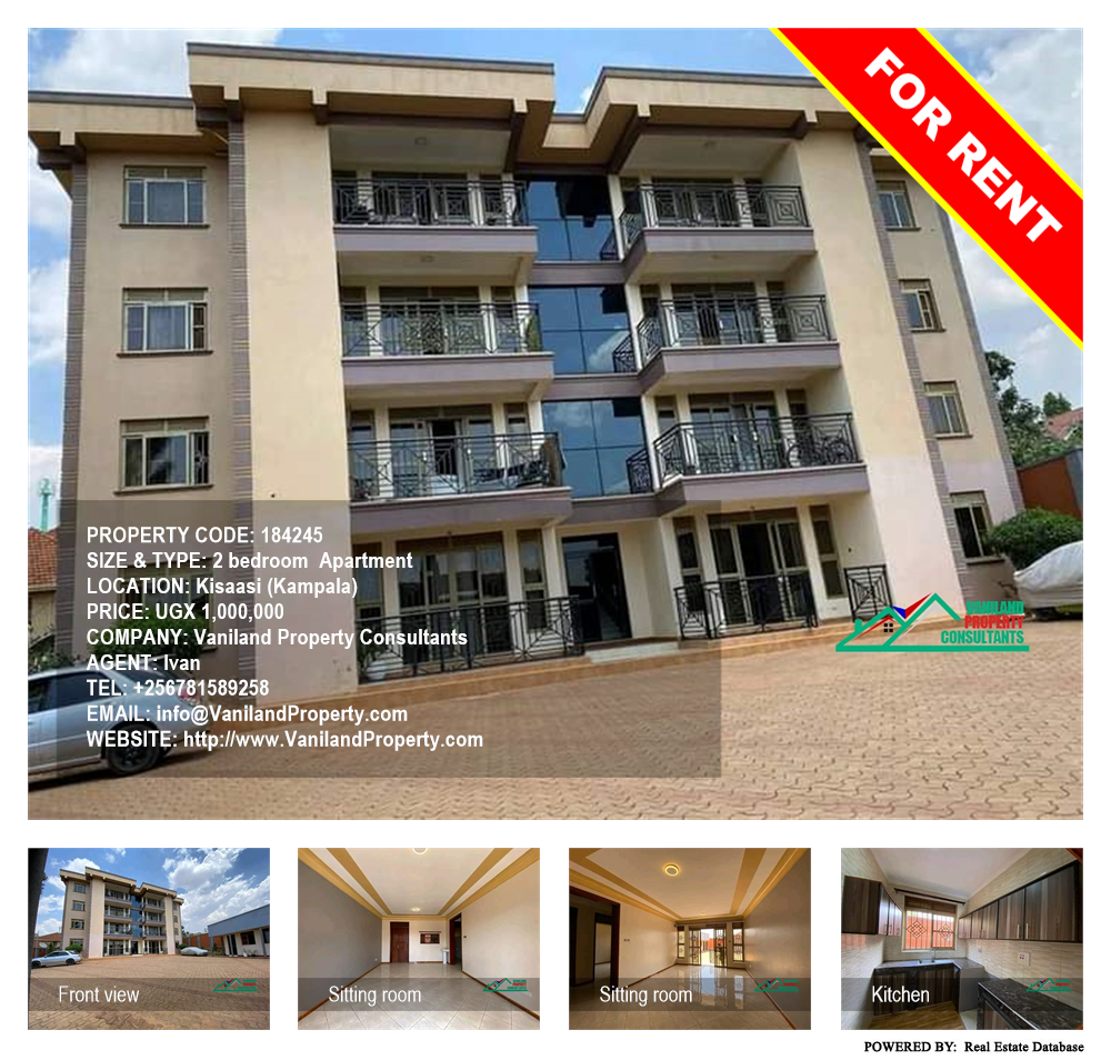 2 bedroom Apartment  for rent in Kisaasi Kampala Uganda, code: 184245