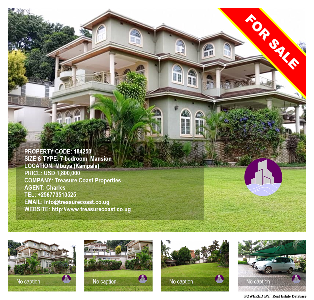 7 bedroom Mansion  for sale in Mbuya Kampala Uganda, code: 184250