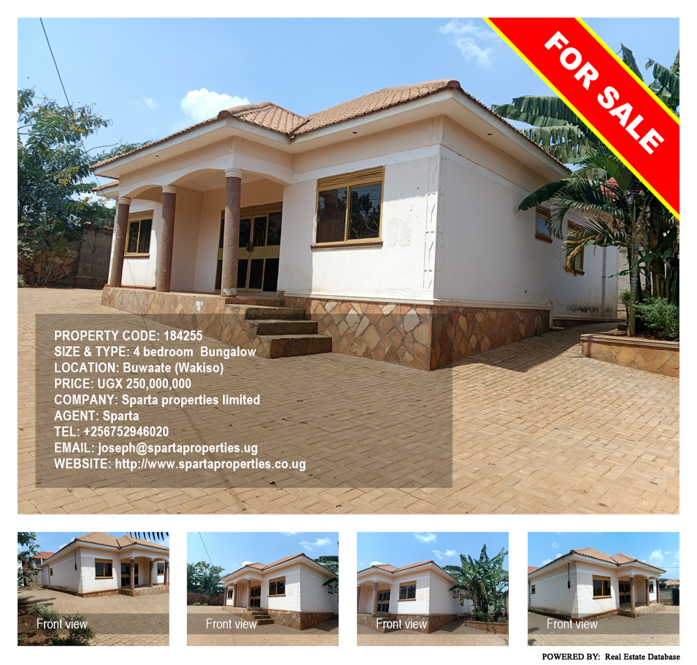 4 bedroom Bungalow  for sale in Buwaate Wakiso Uganda, code: 184255