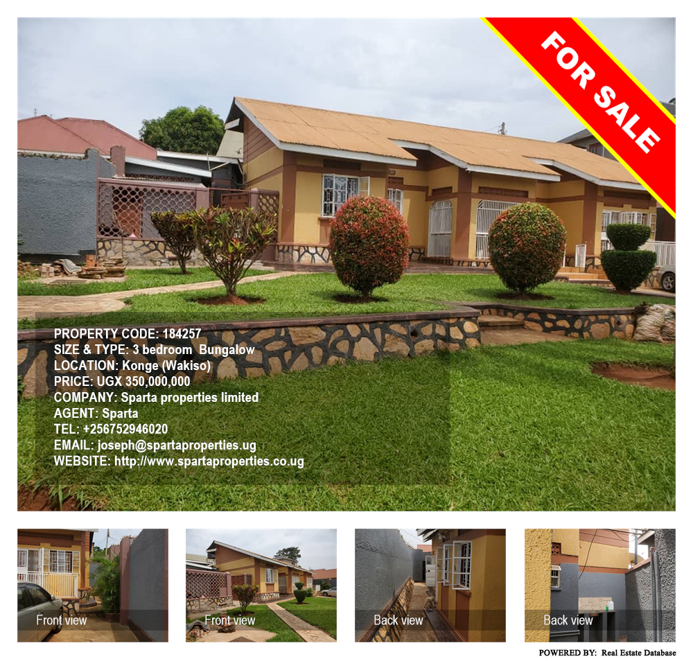 3 bedroom Bungalow  for sale in Konge Wakiso Uganda, code: 184257