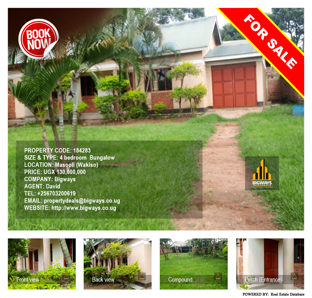 4 bedroom Bungalow  for sale in Masooli Wakiso Uganda, code: 184283