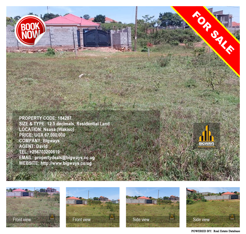 Residential Land  for sale in Nsasa Wakiso Uganda, code: 184287