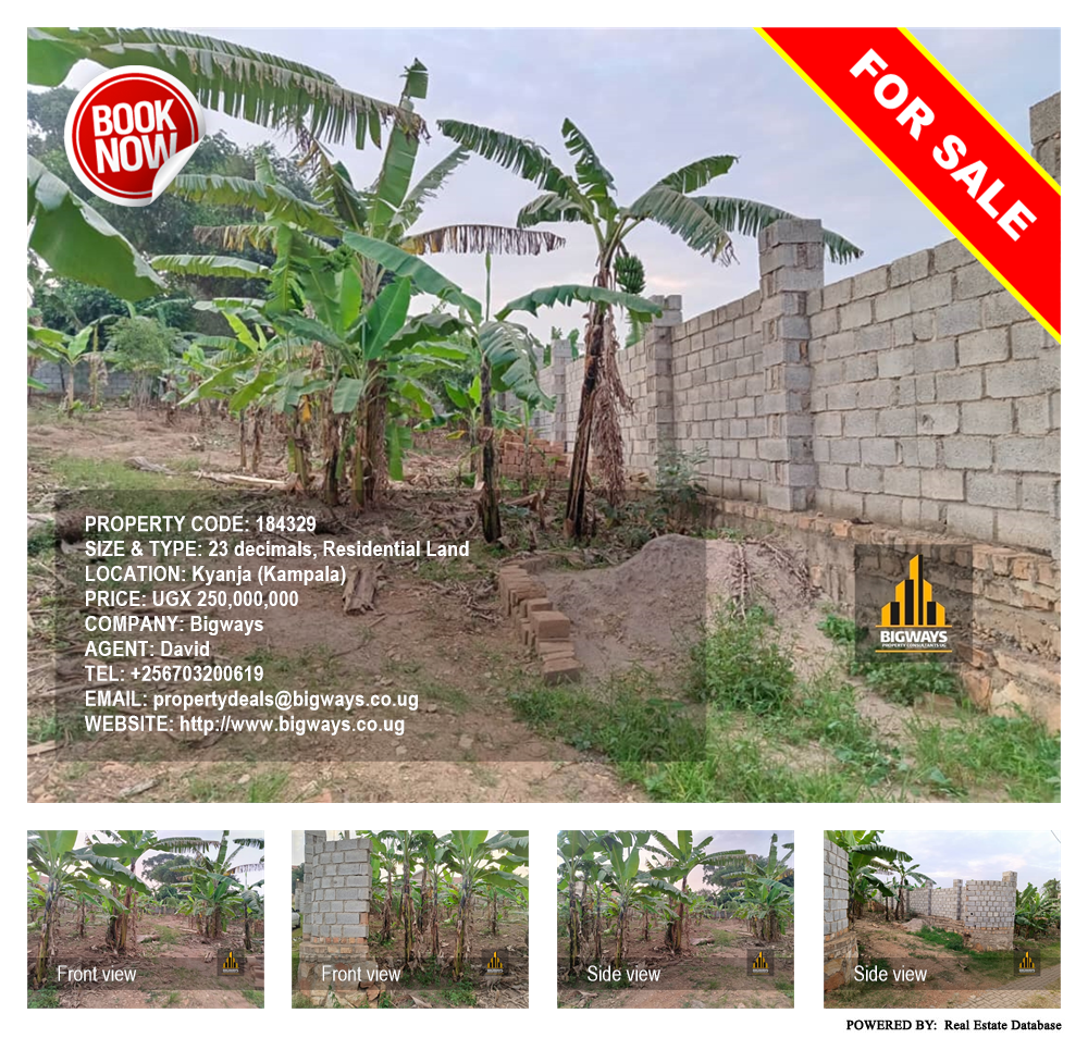 Residential Land  for sale in Kyanja Kampala Uganda, code: 184329