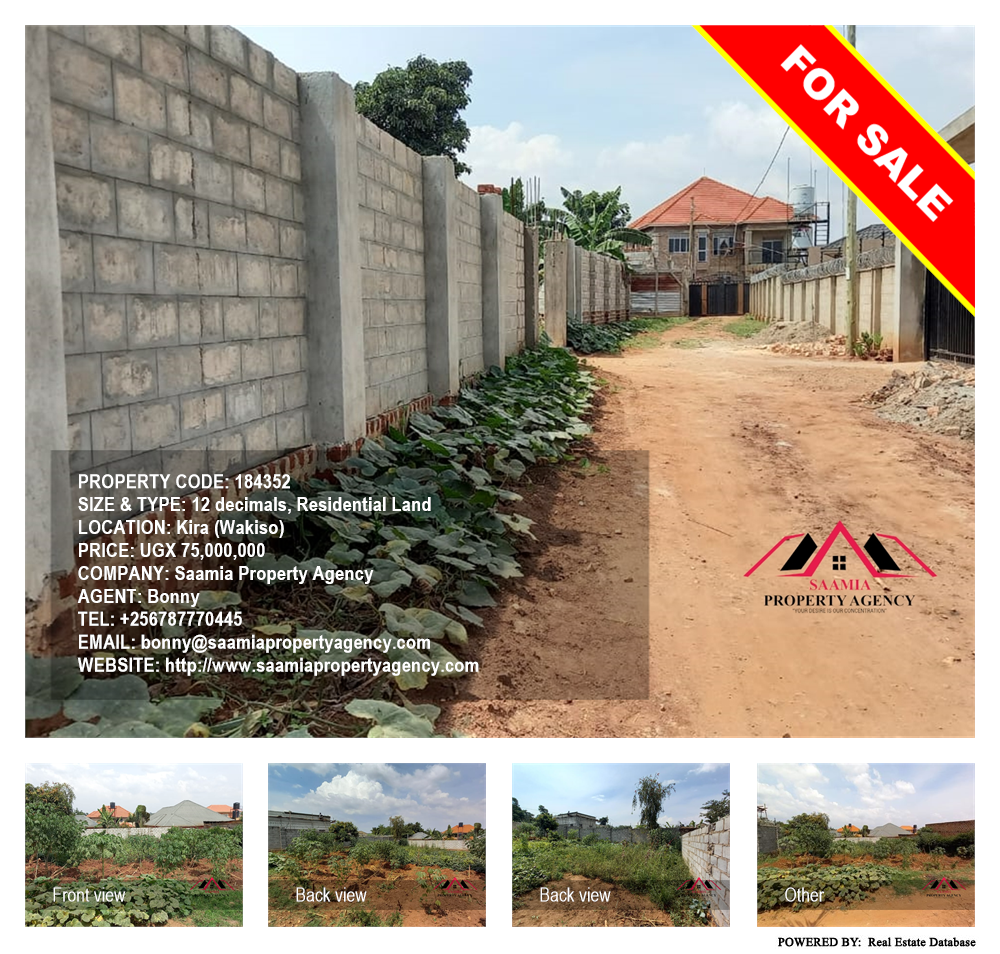 Residential Land  for sale in Kira Wakiso Uganda, code: 184352