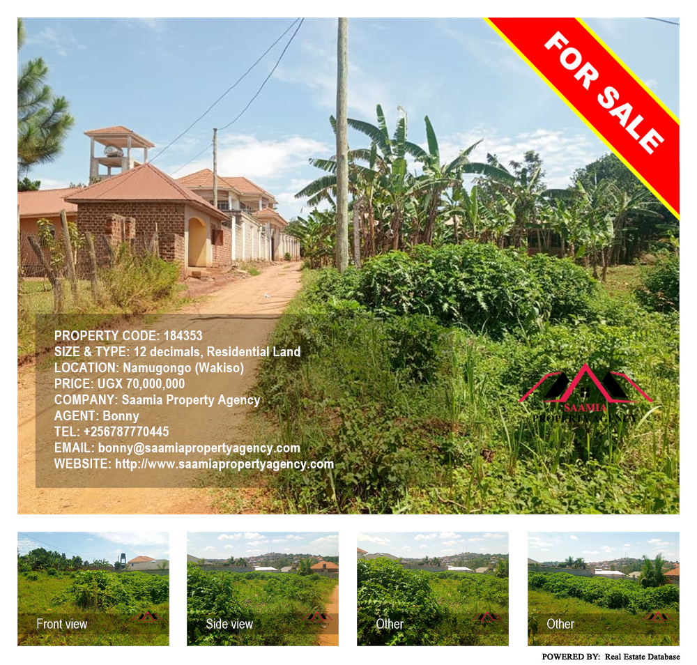Residential Land  for sale in Namugongo Wakiso Uganda, code: 184353