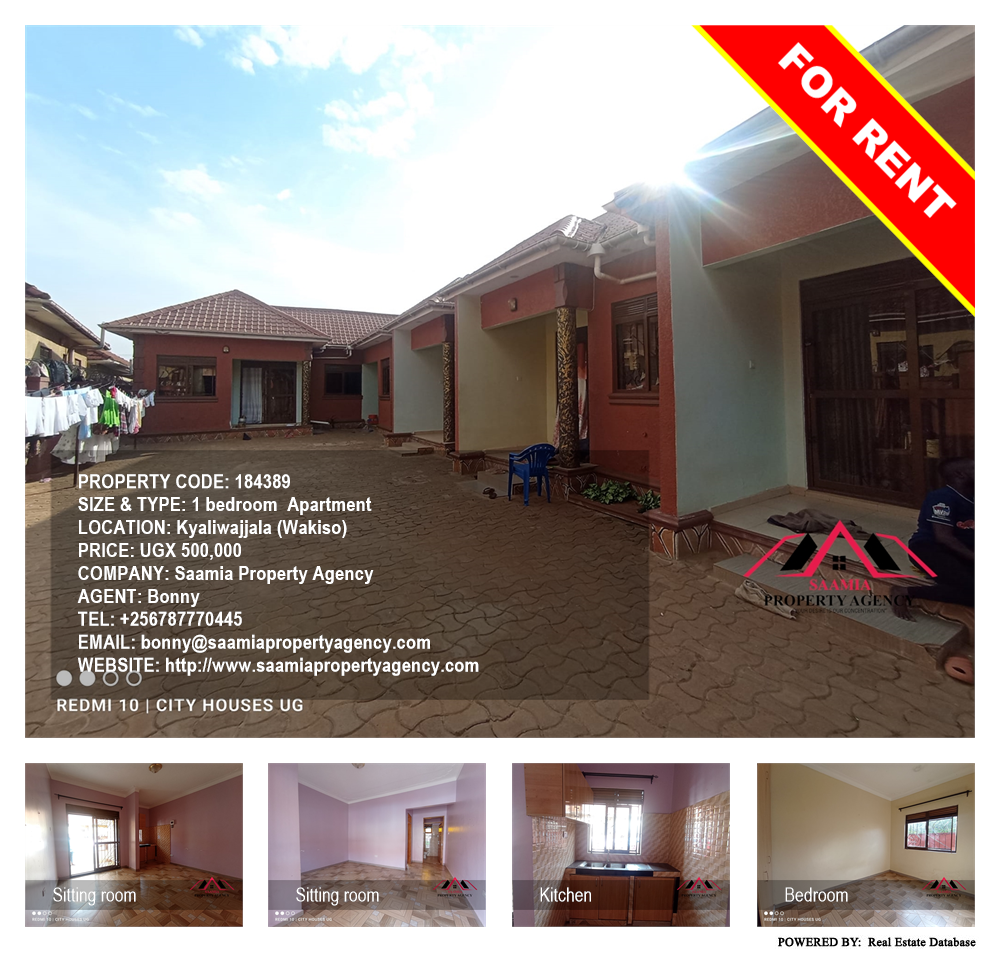 1 bedroom Apartment  for rent in Kyaliwajjala Wakiso Uganda, code: 184389