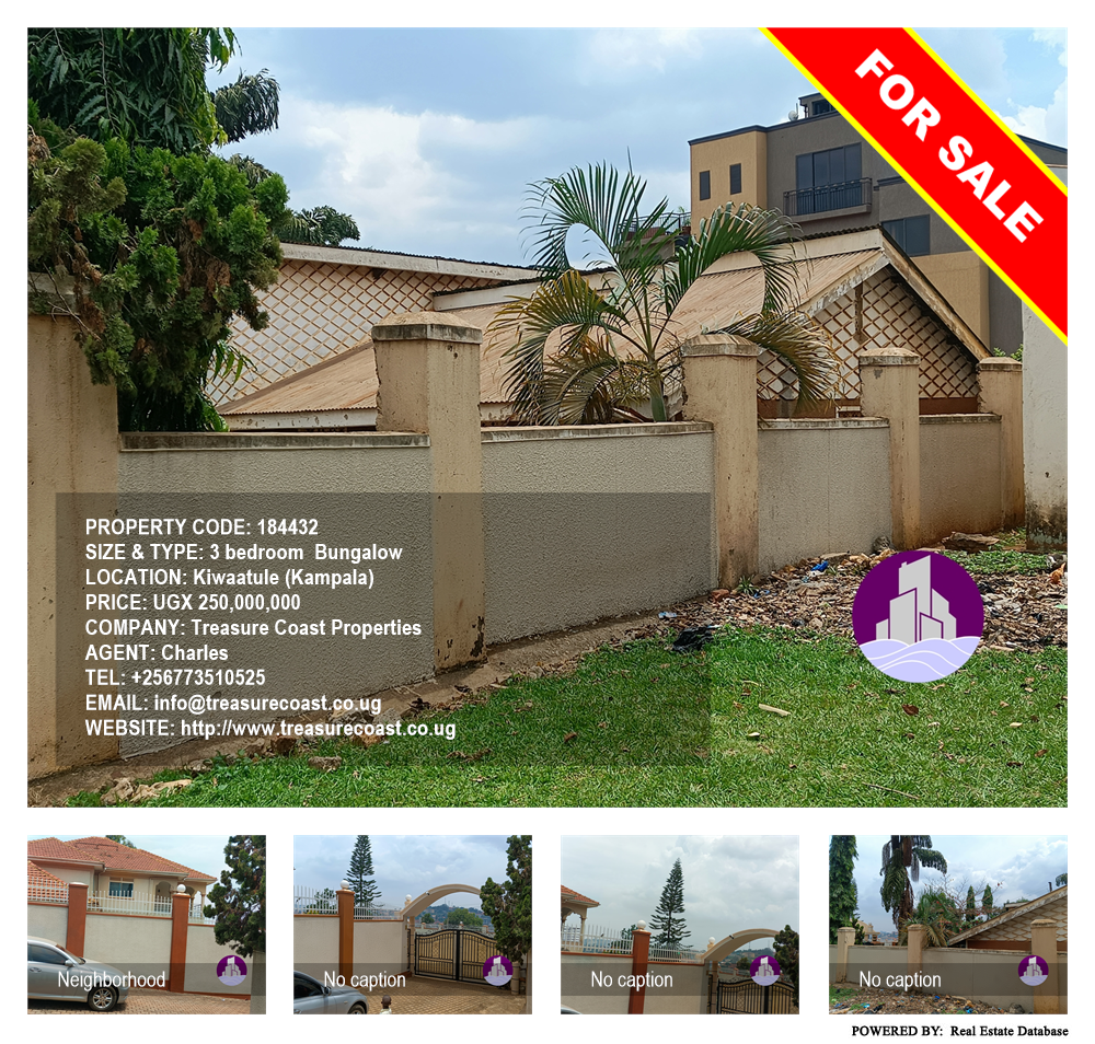 3 bedroom Bungalow  for sale in Kiwaatule Kampala Uganda, code: 184432