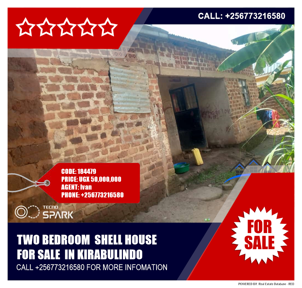 2 bedroom Shell House  for sale in Kirabulindo Wakiso Uganda, code: 184479