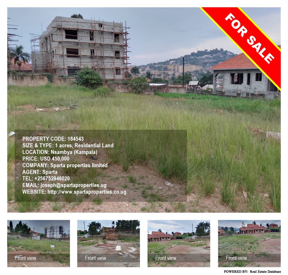 Residential Land  for sale in Nsambya Kampala Uganda, code: 184543