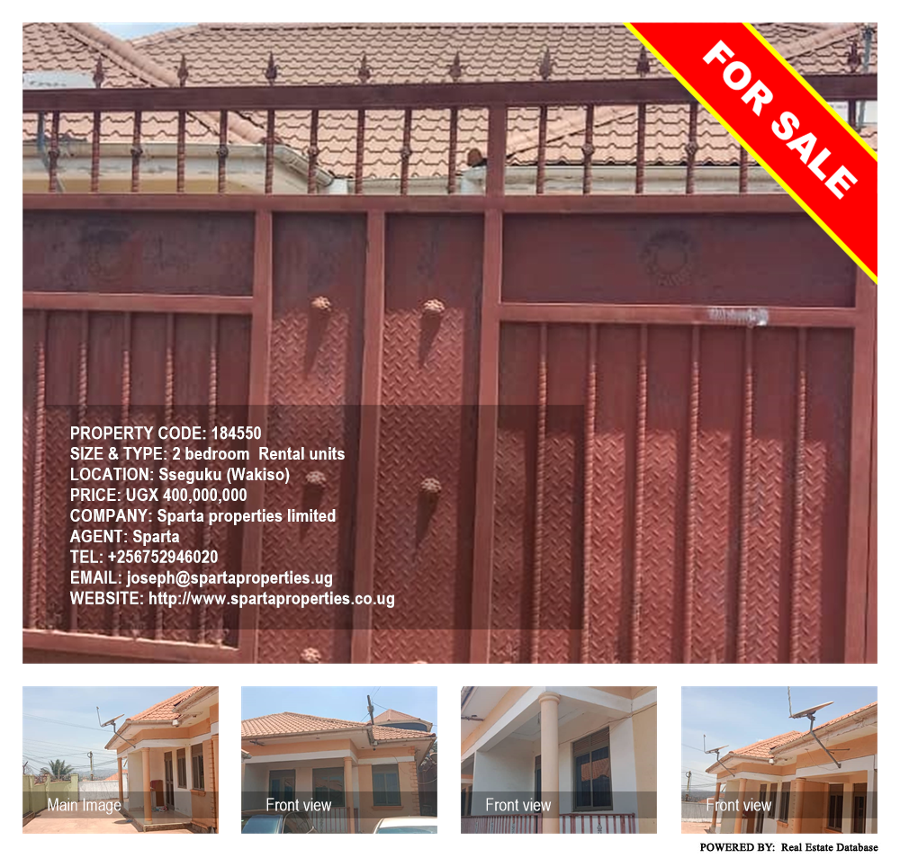 2 bedroom Rental units  for sale in Seguku Wakiso Uganda, code: 184550