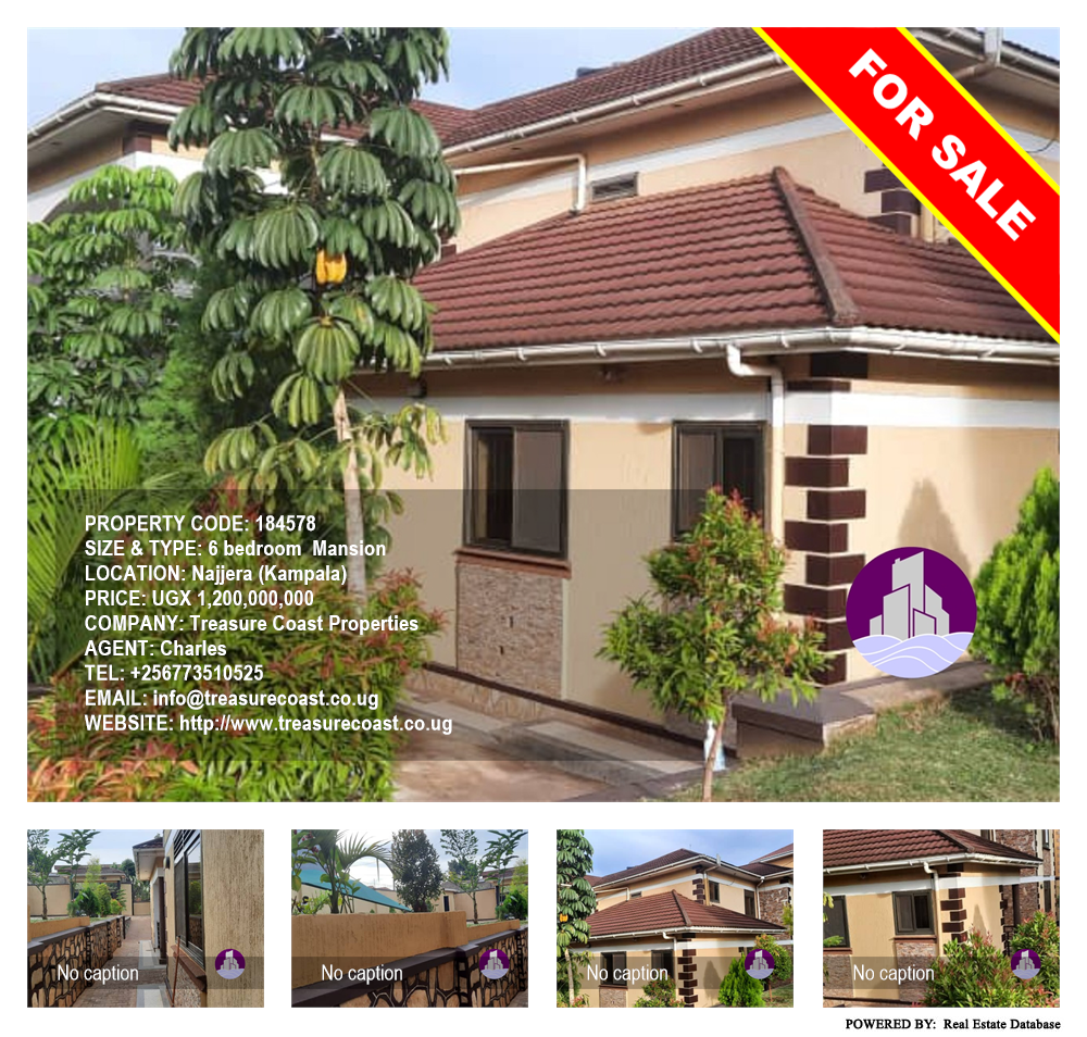6 bedroom Mansion  for sale in Najjera Kampala Uganda, code: 184578