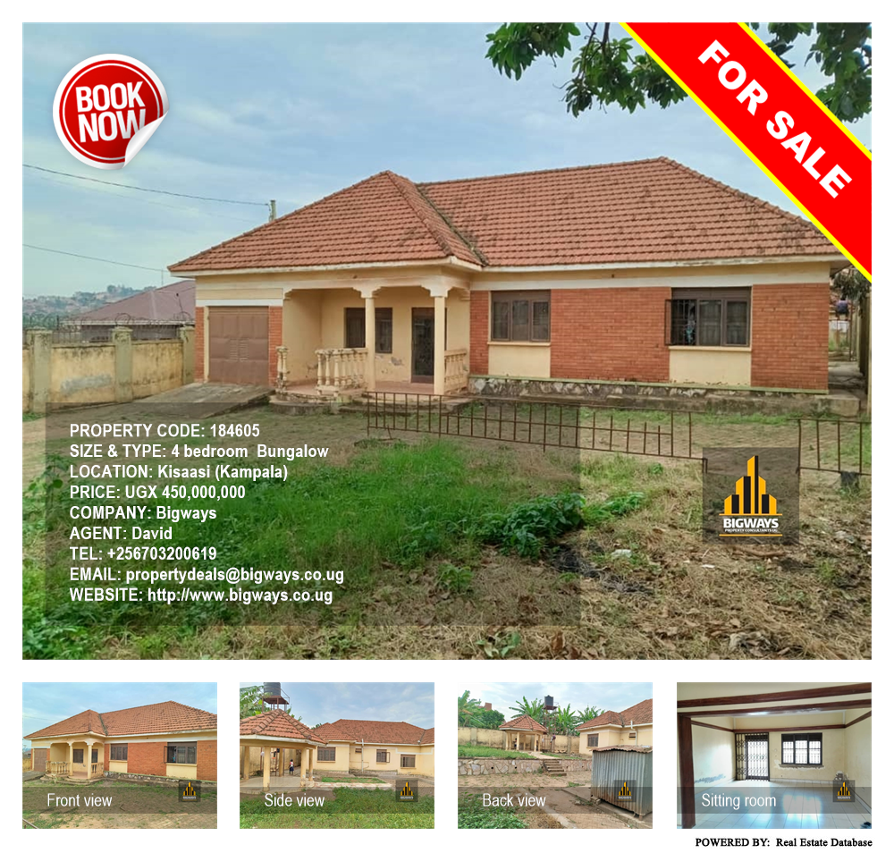 4 bedroom Bungalow  for sale in Kisaasi Kampala Uganda, code: 184605