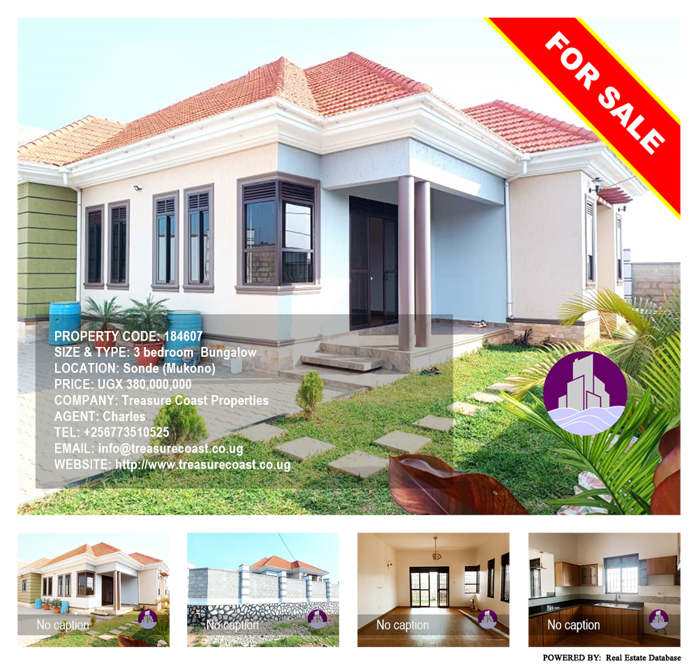 3 bedroom Bungalow  for sale in Sonde Mukono Uganda, code: 184607