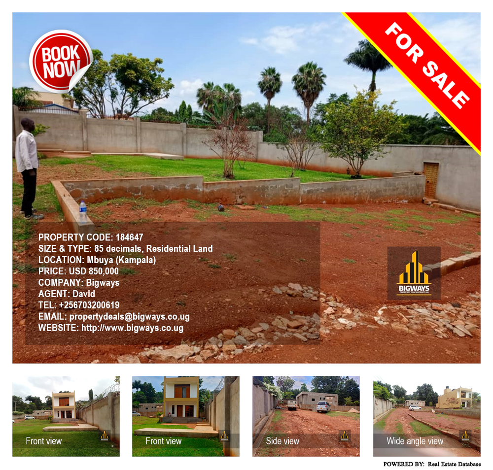 Residential Land  for sale in Mbuya Kampala Uganda, code: 184647