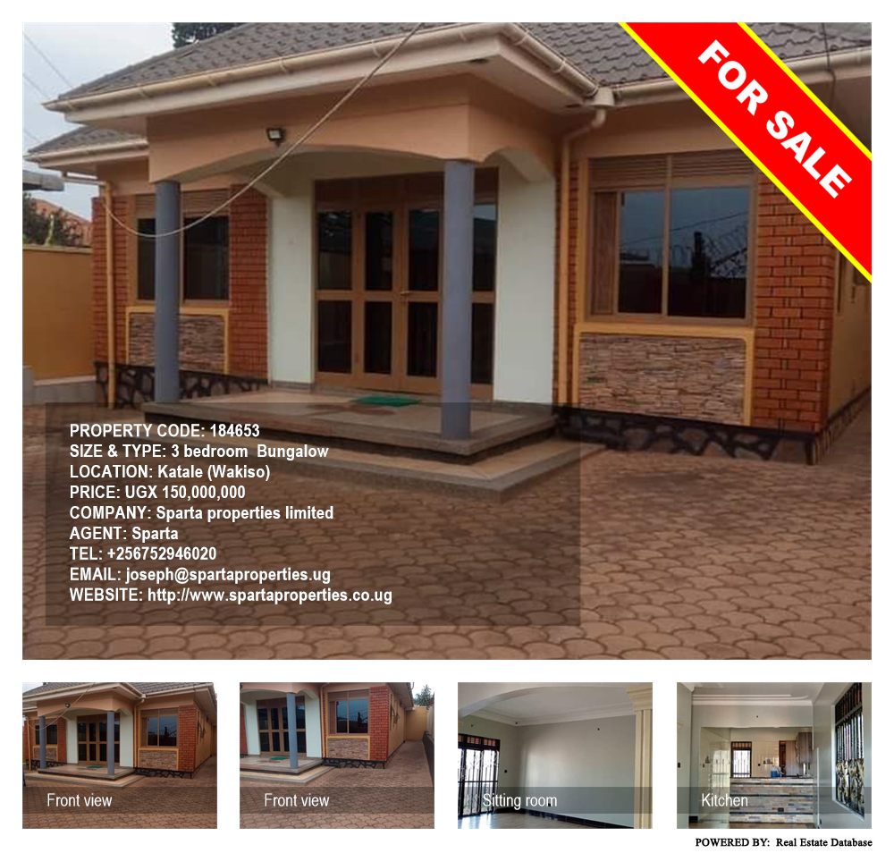 3 bedroom Bungalow  for sale in Katale Wakiso Uganda, code: 184653