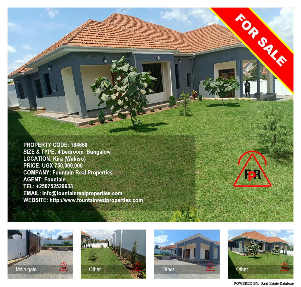 4 bedroom Bungalow  for sale in Kira Wakiso Uganda, code: 184668