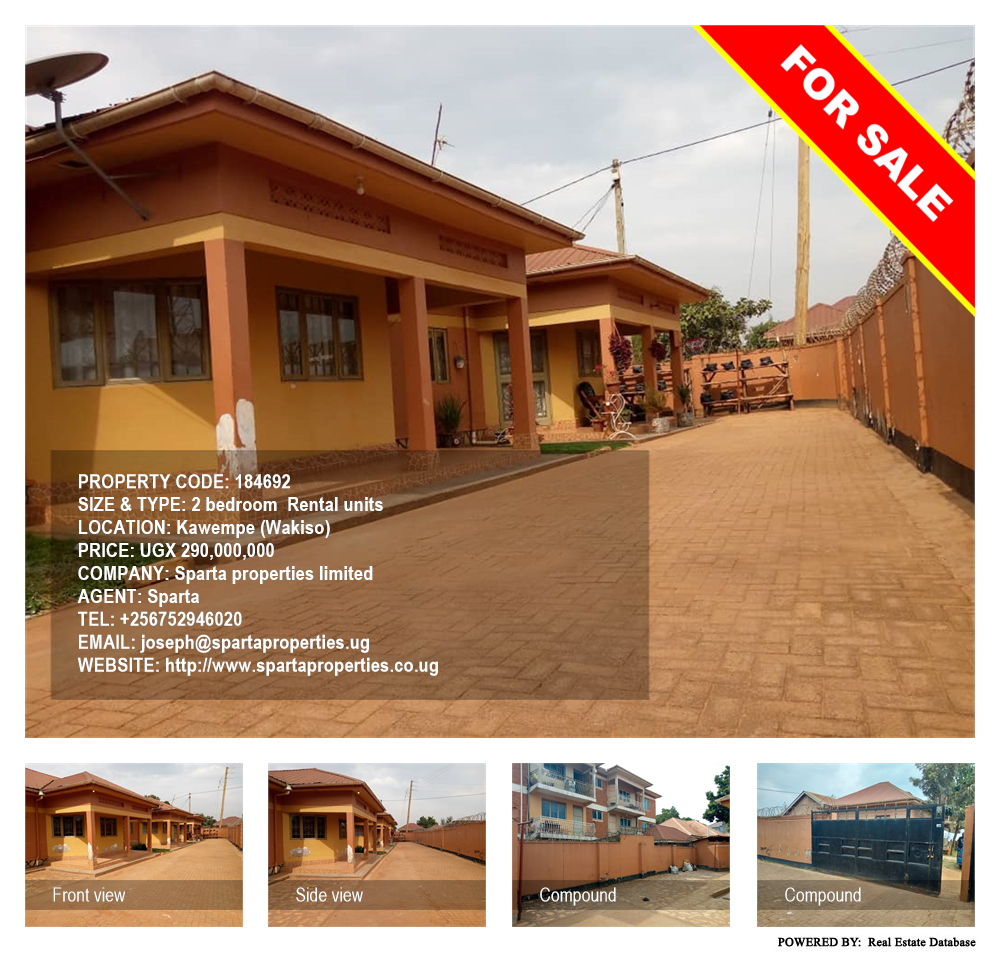 2 bedroom Rental units  for sale in Kawempe Wakiso Uganda, code: 184692