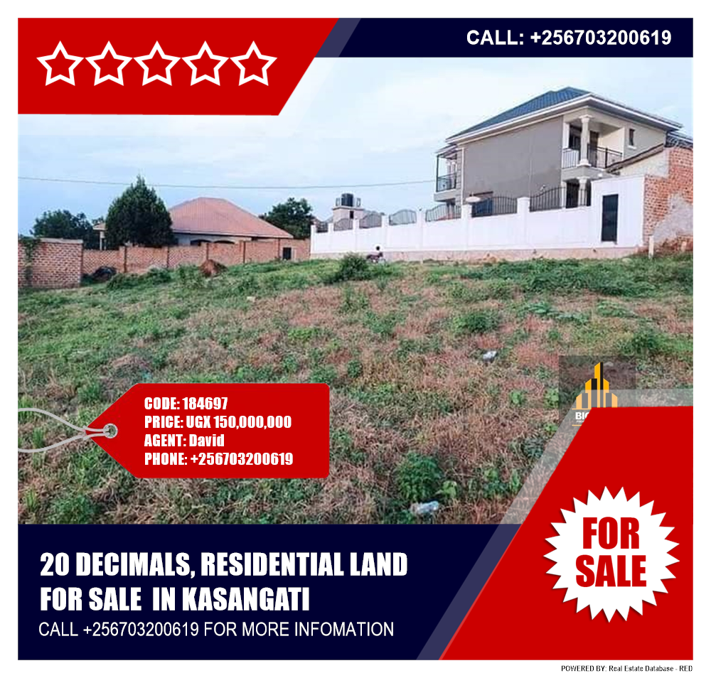 Residential Land  for sale in Kasangati Wakiso Uganda, code: 184697