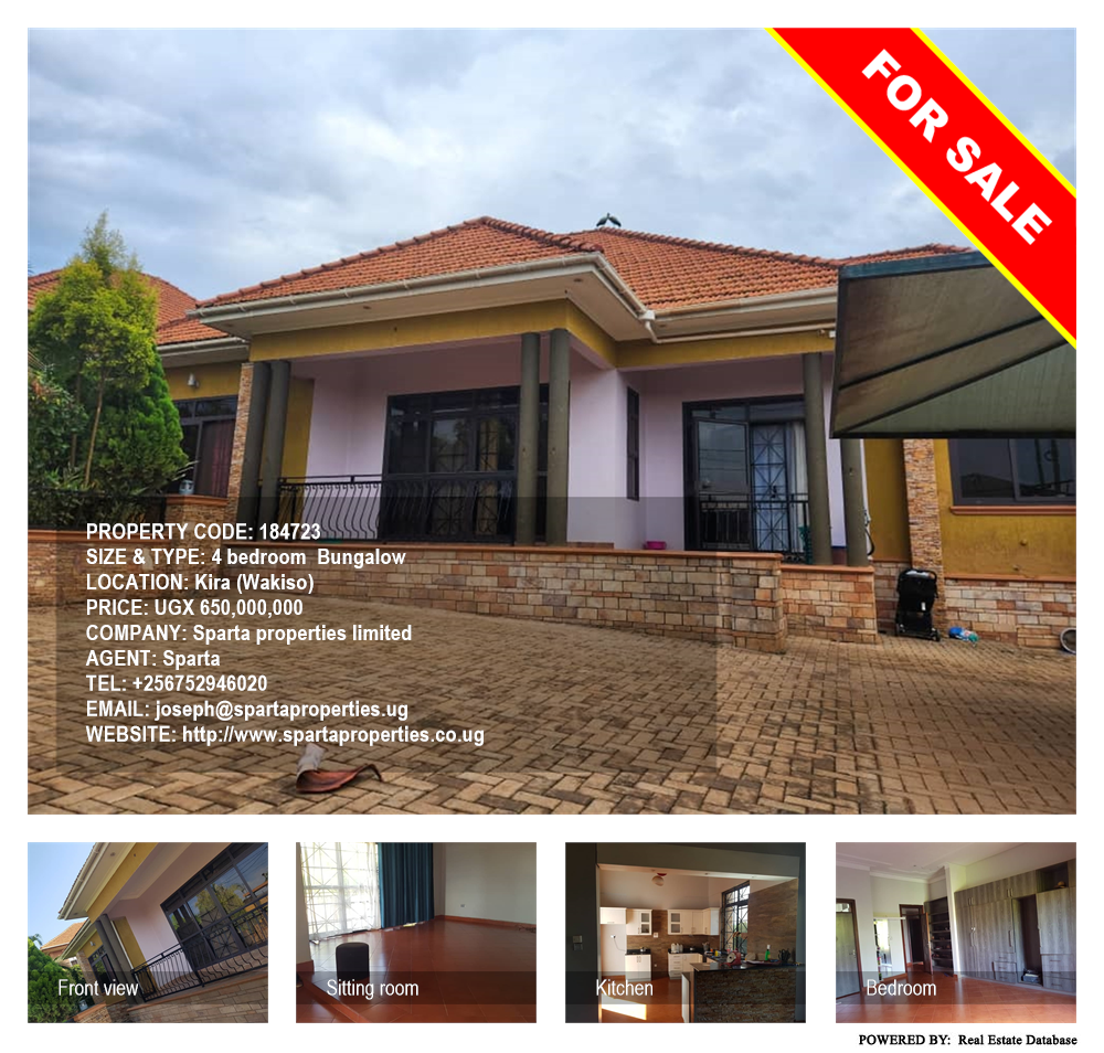 4 bedroom Bungalow  for sale in Kira Wakiso Uganda, code: 184723