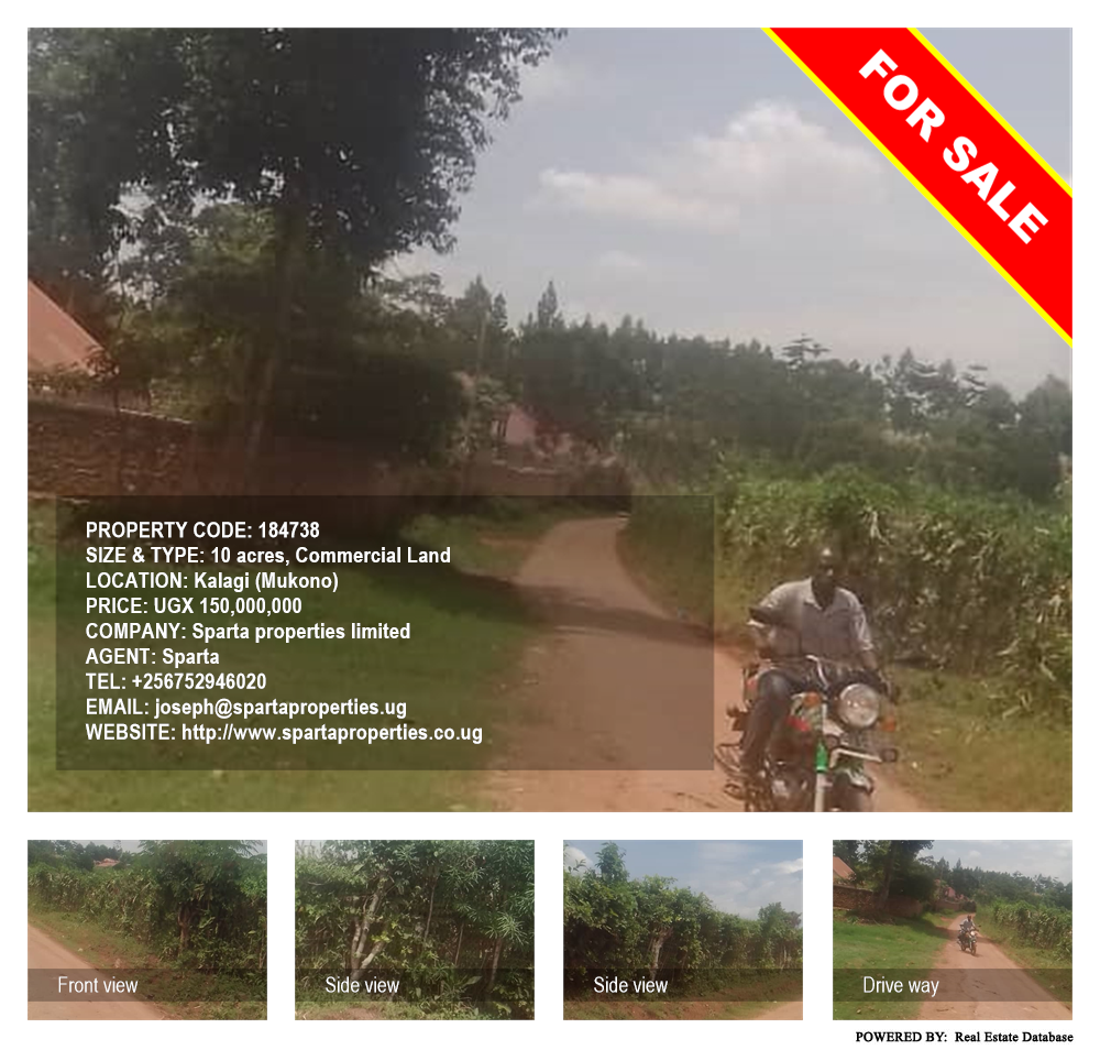 Commercial Land  for sale in Kalagi Mukono Uganda, code: 184738