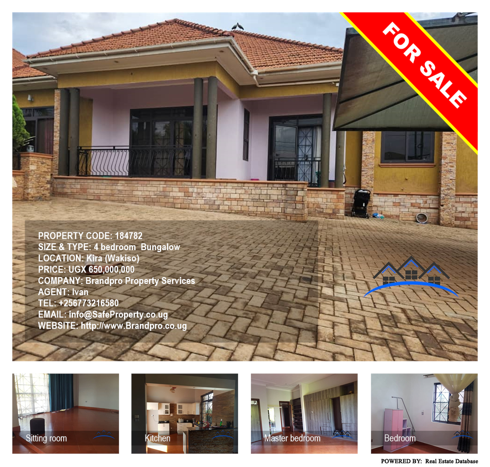 4 bedroom Bungalow  for sale in Kira Wakiso Uganda, code: 184782