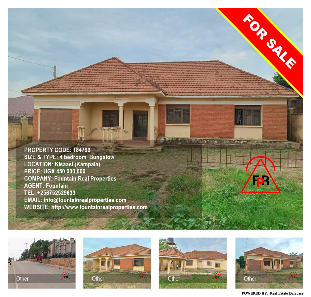 4 bedroom Bungalow  for sale in Kisaasi Kampala Uganda, code: 184799