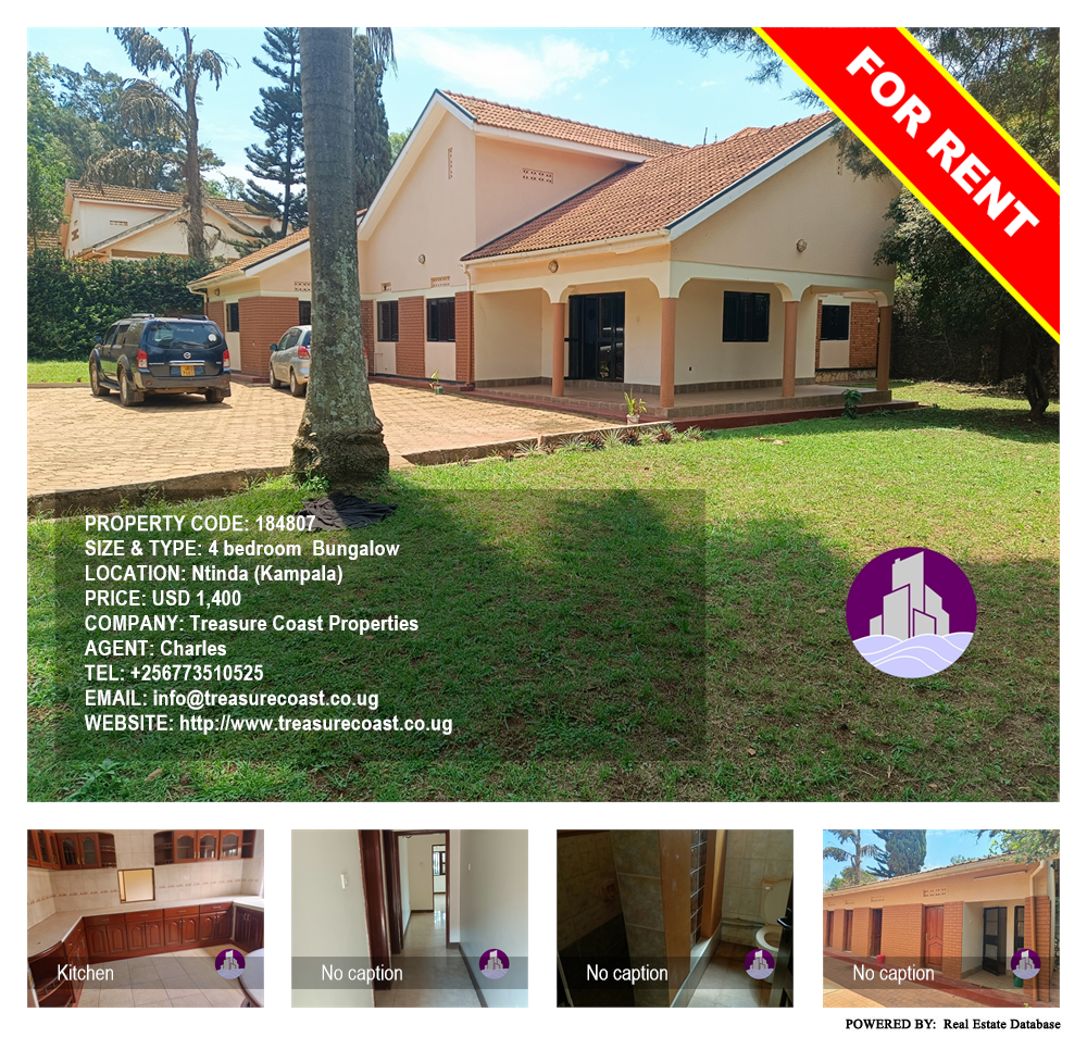 4 bedroom Bungalow  for rent in Ntinda Kampala Uganda, code: 184807