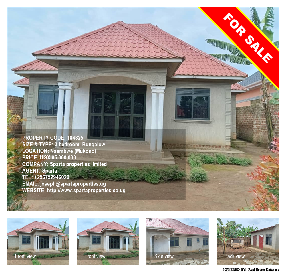 3 bedroom Bungalow  for sale in Nsambwe Mukono Uganda, code: 184825