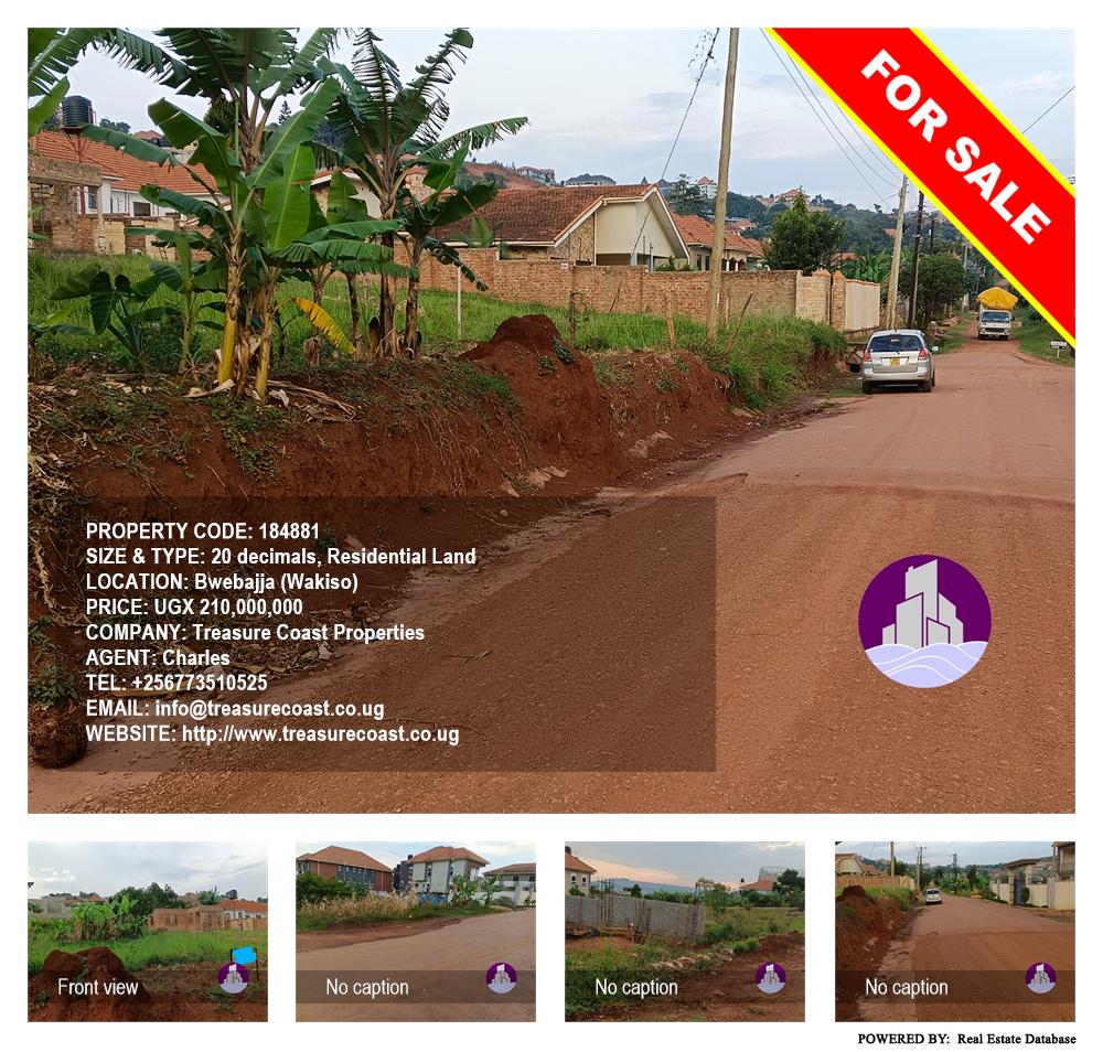 Residential Land  for sale in Bwebajja Wakiso Uganda, code: 184881