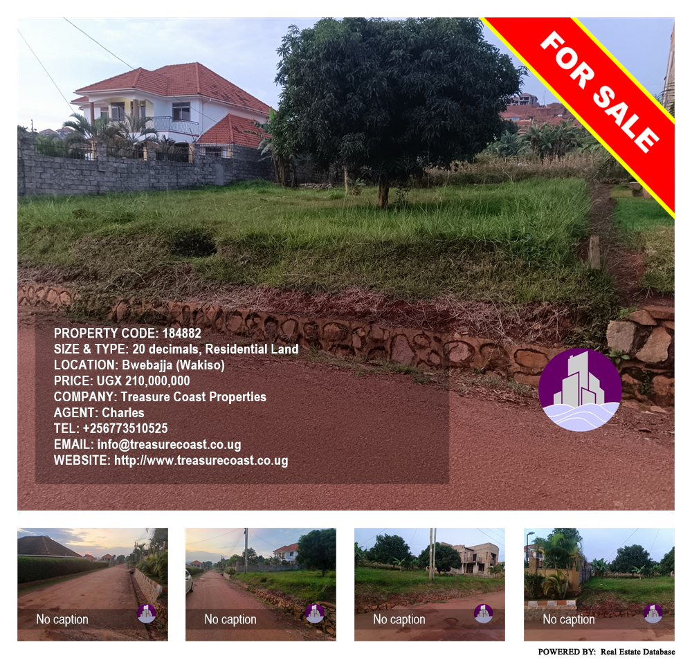 Residential Land  for sale in Bwebajja Wakiso Uganda, code: 184882