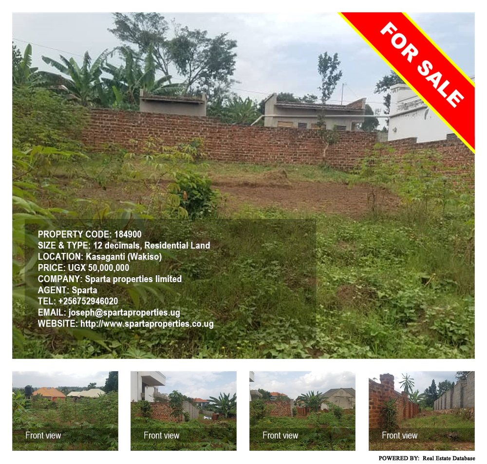 Residential Land  for sale in Kasangati Wakiso Uganda, code: 184900