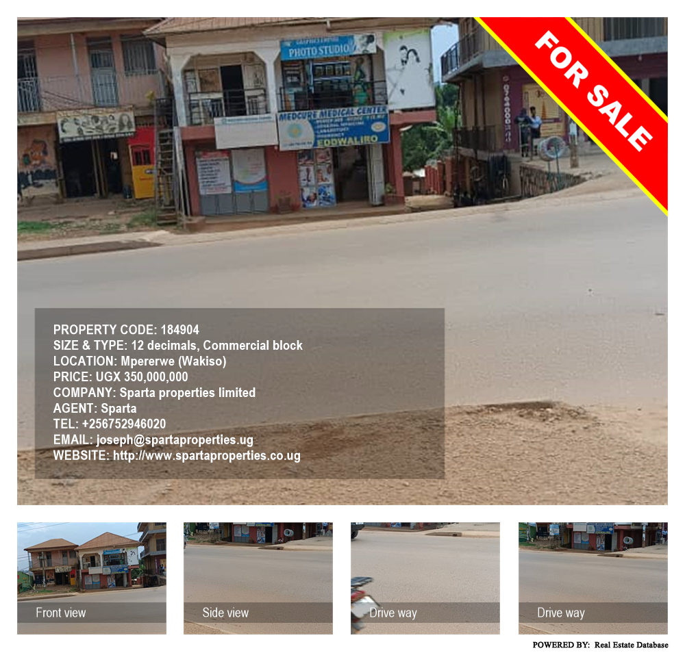 Commercial block  for sale in Mpererwe Wakiso Uganda, code: 184904