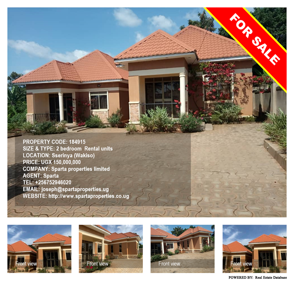 2 bedroom Rental units  for sale in Sserinya Wakiso Uganda, code: 184915