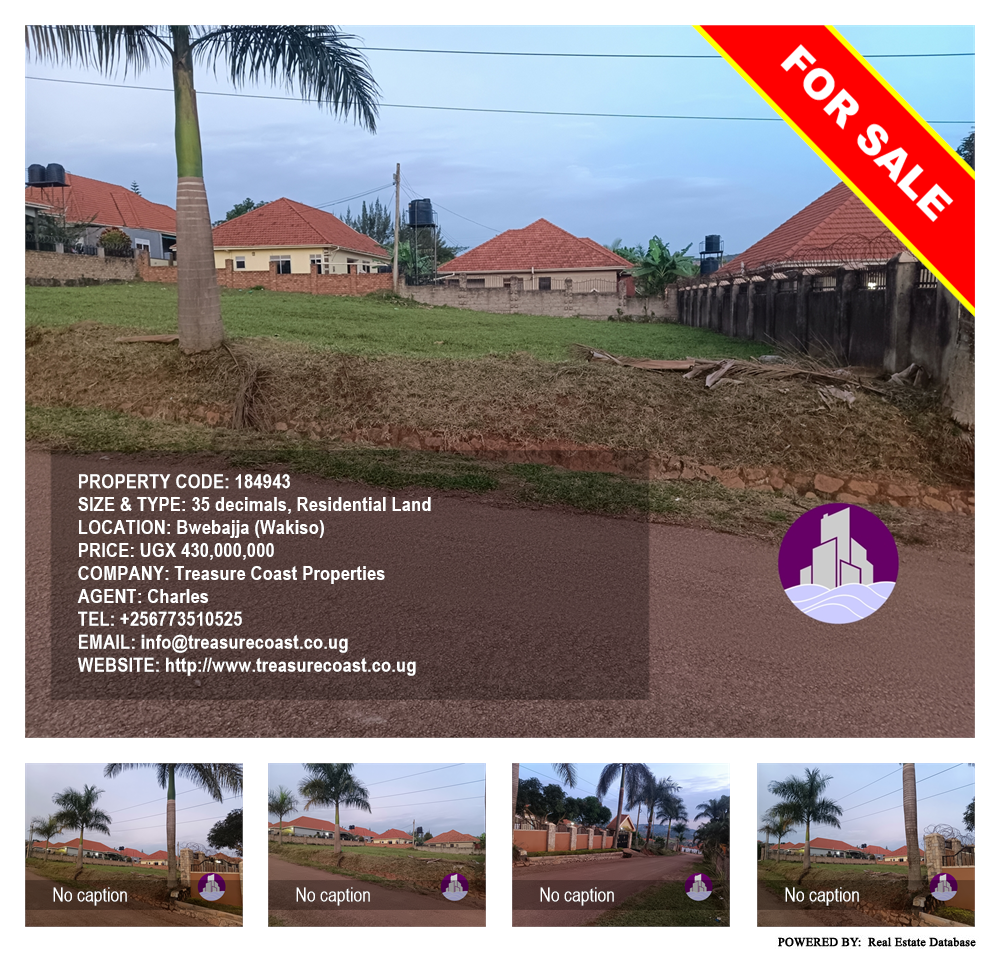 Residential Land  for sale in Bwebajja Wakiso Uganda, code: 184943