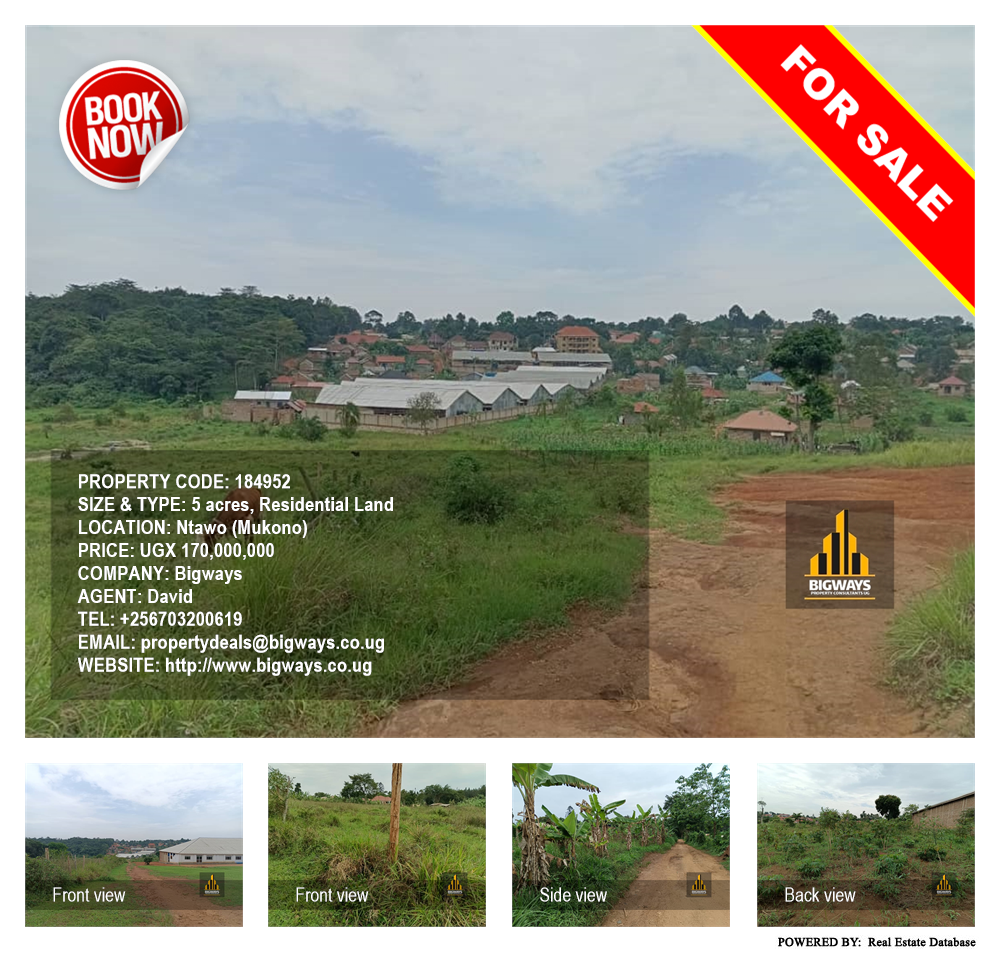 Residential Land  for sale in Ntawo Mukono Uganda, code: 184952