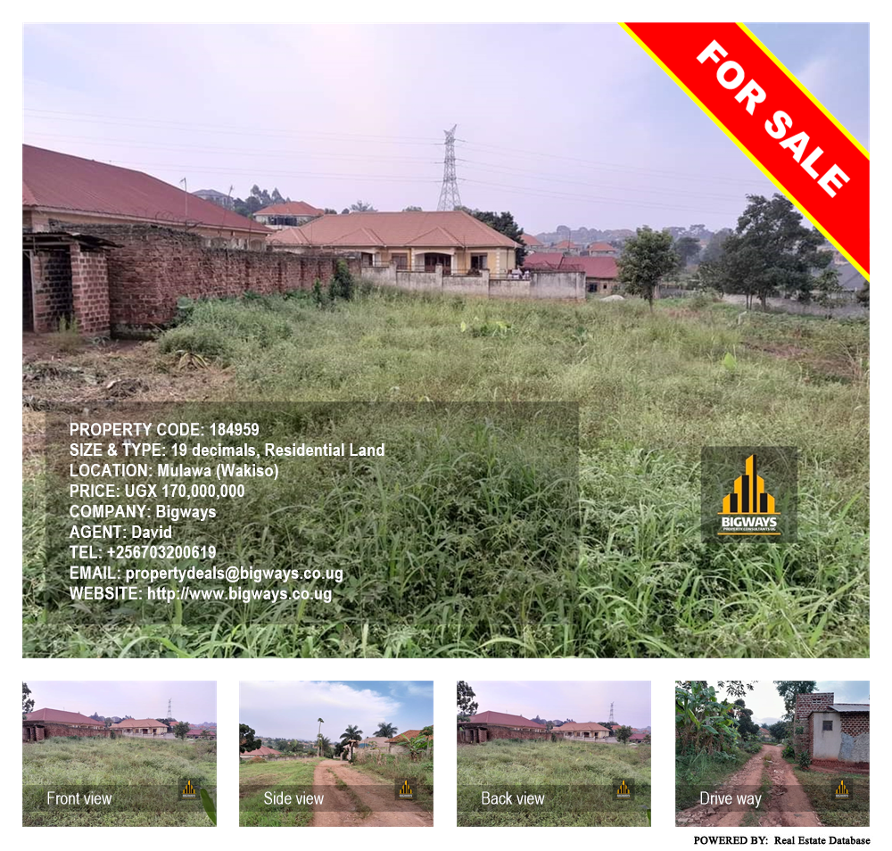 Residential Land  for sale in Mulawa Wakiso Uganda, code: 184959