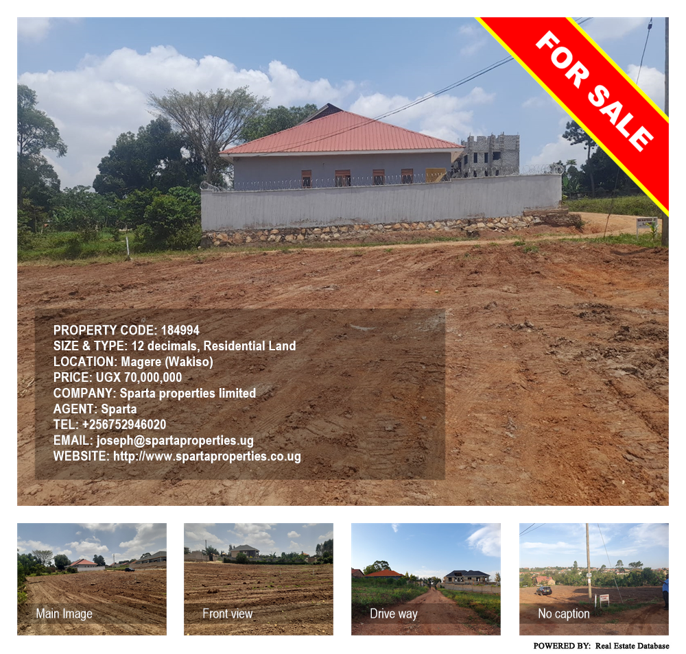 Residential Land  for sale in Magere Wakiso Uganda, code: 184994